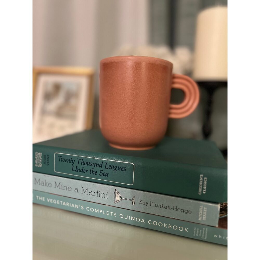 Cute Terracotta Mug with "Rainbow Style" Handle